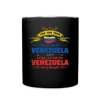 Venezuela Frau Lustiges Venezuelaner Geschenk - Tasse einfarbig - Schwarz - Vorne