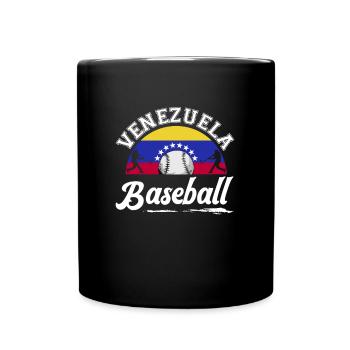 Venezuela Baseball Venezuelanische Flagge Sport - Tasse einfarbig - Schwarz - Vorne