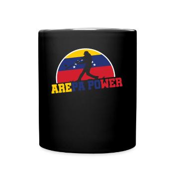 Venezuela Baseball Arepa Power Baseball Player - Full Colour Mug - black - Front