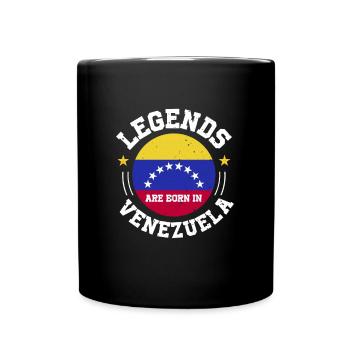 Legenden Geboren In Venezuela Südamerika Geschenk - Tasse einfarbig - Schwarz - Vorne