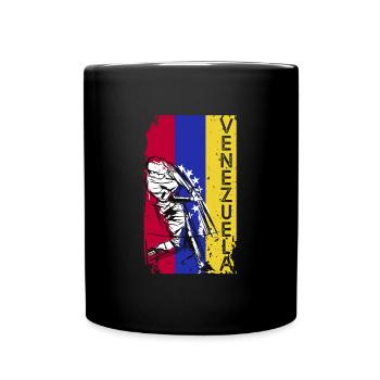 Venezuela Baseball - Tasse einfarbig - Schwarz - Vorne