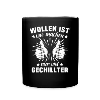 Machen Wollen - Tasse einfarbig - Schwarz - Vorne