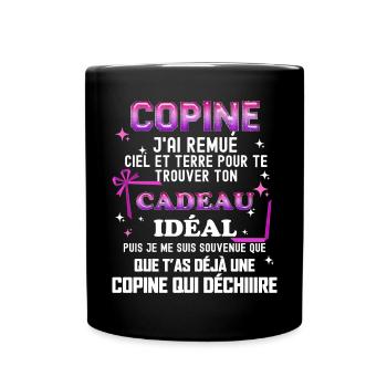 Copine Mon Cadeau Merveilleux - Mug uni - noir - Devant
