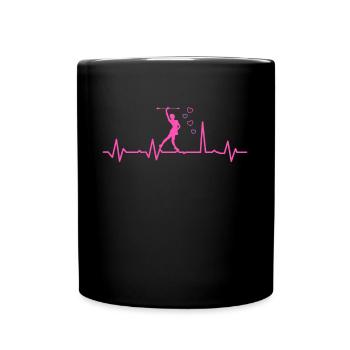 Baton Twirling Heartbeat Cadeaux Baton - Mug uni - noir - Devant