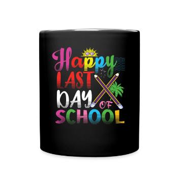 Day Of School Summer Happy Last Class Beach - Full Colour Mug - black - Front