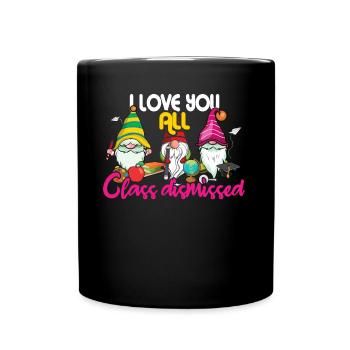 Zwerge Glücklicher Sommertag der Schulklassenliebe - Tasse einfarbig - Schwarz - Vorne