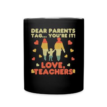 Vintage Parents Day Of School Joyeux dernier enseignant - Mug uni - noir - Devant