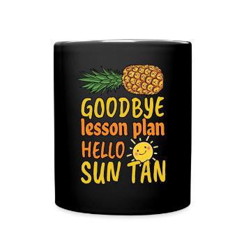 Pineapple Summer Day Of School Happy Last Sun - Full Colour Mug - black - Front