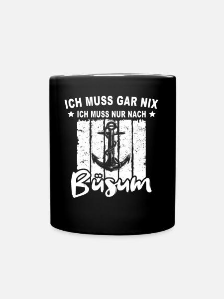Büsum Büsumer - Tasse einfarbig - Schwarz