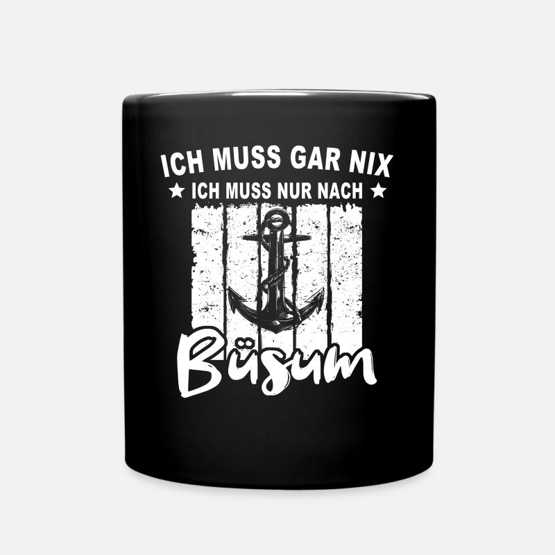 Büsum Büsumer - Tasse einfarbig - Schwarz