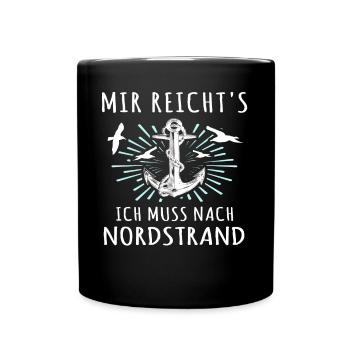 Nordstrand Sprüche - Tasse einfarbig - Schwarz - Vorne