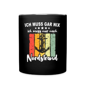 Nordstrand Sprüche - Tasse einfarbig - Schwarz - Vorne