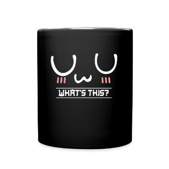 Qu’est-ce que UwU Face Kawaii Anime Aesthetic Otaku - Mug uni - noir - Devant
