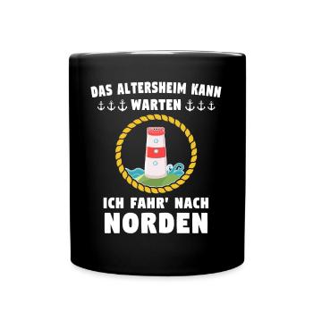 Norden Sprüche Nordener Spruch - Tasse einfarbig - Schwarz - Vorne