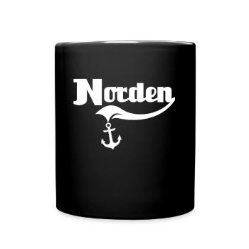 Norden Sprüche Nordener Spruch - Tasse einfarbig - Schwarz - Vorne