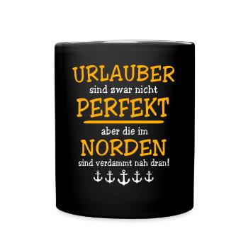 Norden Sprüche - Tasse einfarbig - Schwarz - Vorne