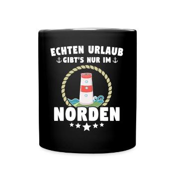 Norden Geschenk Nordener - Tasse einfarbig - Schwarz - Vorne