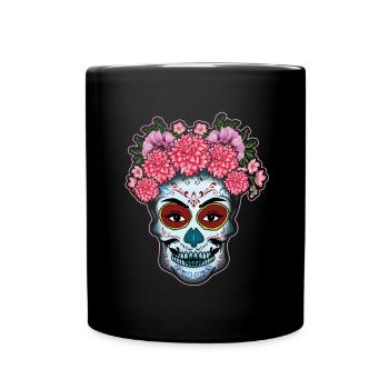 Dia De Los Muertos Day Of Dead Halloween Calavera - Full Colour Mug - black - Front