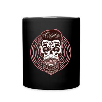 Jefe Mexican Hippie Muertos Day Of Dead - Full Colour Mug - black - Front