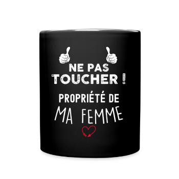 Je Suis Sa Propriété Cadeau Humour Homme - Mug uni - noir - Devant