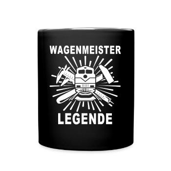Wagenmeister Legende - Tasse einfarbig - Schwarz - Vorne