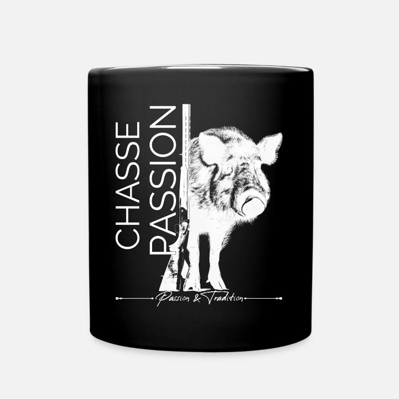 Le sangliers Passion Tradition Chasseur - Mug uni - noir