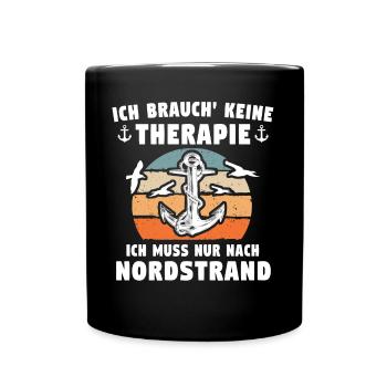 Nordstrand Sprüche - Tasse einfarbig - Schwarz - Vorne