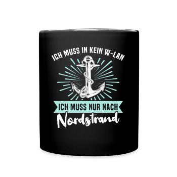 Nordstrand Sprüche - Tasse einfarbig - Schwarz - Vorne