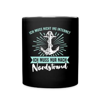 Nordstrand Sprüche - Tasse einfarbig - Schwarz - Vorne