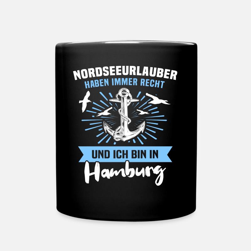 Hamburg Urlaub - Tasse einfarbig - Schwarz