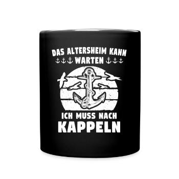 Kappeln Kappelner - Tasse einfarbig - Schwarz - Vorne