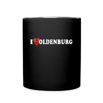 I Love Oldenburg Liebe - Tasse einfarbig - Schwarz - Vorne
