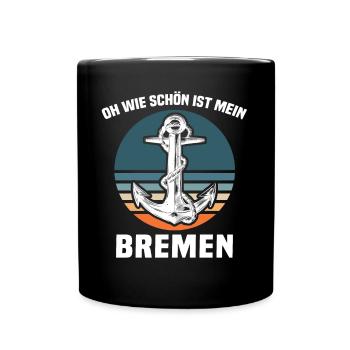 Bremen Sprüche Bremer - Tasse einfarbig - Schwarz - Vorne