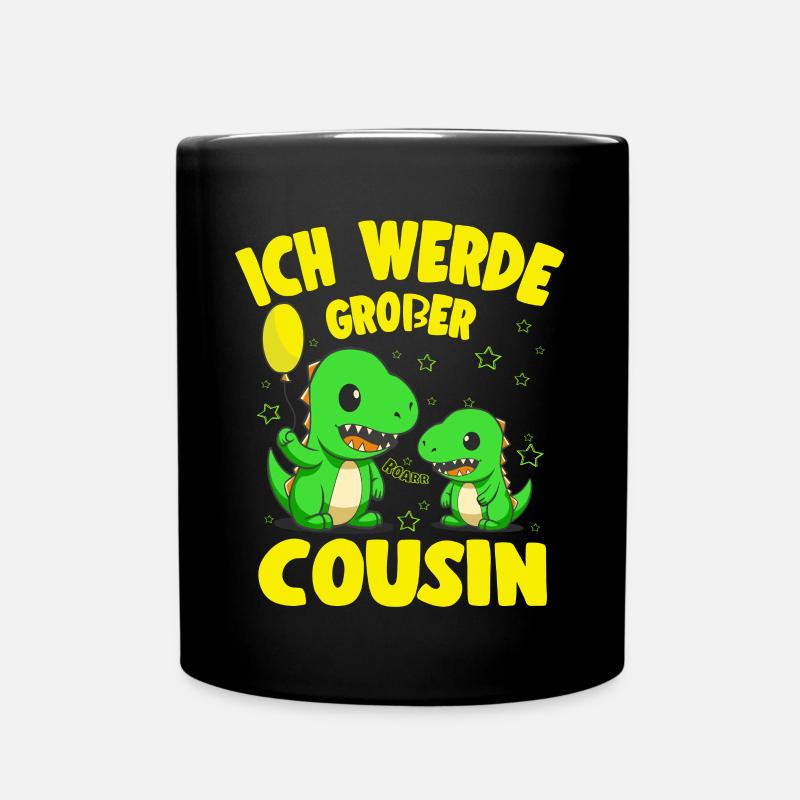 Ich Werde Großer Cousin Dinosaurier bald Cousin - Tasse einfarbig - Schwarz