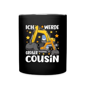 Sandbagger bald Großer Cousin Ich Werde - Tasse einfarbig - Schwarz - Vorne