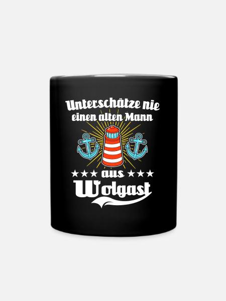 Wolgast Mann Wolgaster Männer - Tasse einfarbig - Schwarz