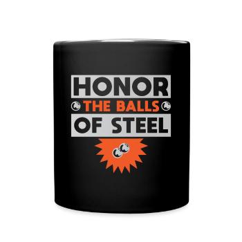 Honor The Balls Of Steel Pinball Player Gift - Tasse einfarbig - Schwarz - Vorne