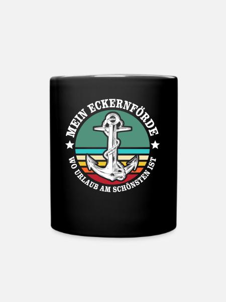 Eckernförde Urlaub - Tasse einfarbig - Schwarz