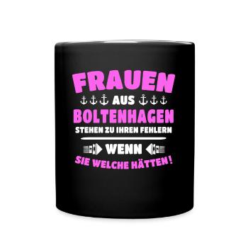 Boltenhagen Frau Boltenhagener Frauen - Tasse einfarbig - Schwarz - Vorne