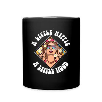 Un peu hippie Un petit capuchon - Mug uni - noir - Devant
