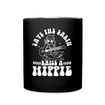 Save The Earth Raise A Hippie - Mug uni - noir - Devant