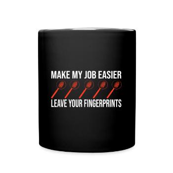 Faciliter mon travail en criminologie judiciaire - Mug uni - noir - Devant