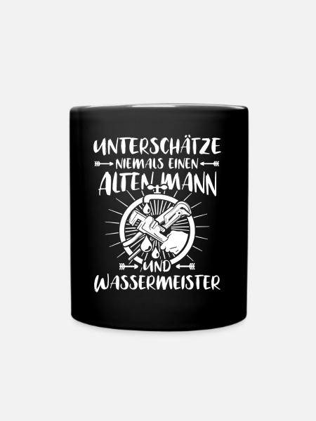 Wassermeister Sprüche Wasserversorgungstechniker - Tasse einfarbig - Schwarz