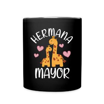 Niñas Dulce Jirafa Futura Hermana Mayor - Full Colour Mug - black - Front