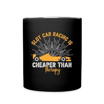 La course de voitures à sous est moins chère que le cadeau de thérapie - Mug uni - noir - Devant