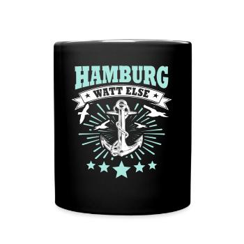 Hamburg Hamburger - Tasse einfarbig - Schwarz - Vorne