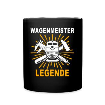 Wagenmeister Zugtechniker - Tasse einfarbig - Schwarz - Vorne