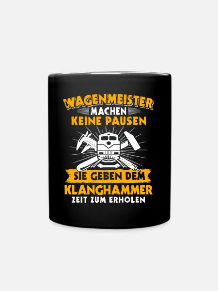 Wagenmeister Zugtechniker - Tasse einfarbig - Schwarz