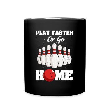 Bowling - Tasse einfarbig - Schwarz - Vorne