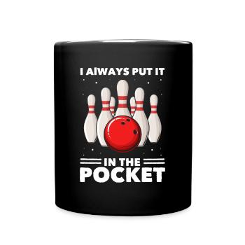 Bowling Ball - Tasse einfarbig - Schwarz - Vorne
